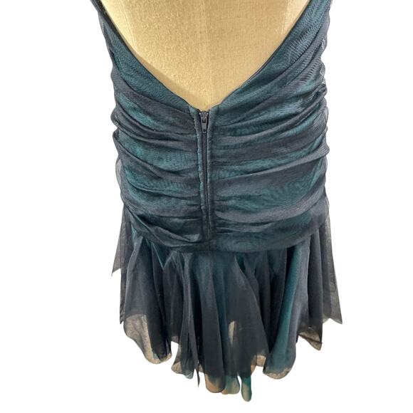 "MASQUERADE" Vintage Babydoll Sheer Asymmetrical Fairy Whimsy SZ 7/8 Hoco Dress - Picture 4 of 12